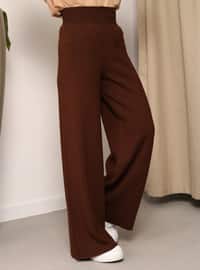 Brown - Knit Pants