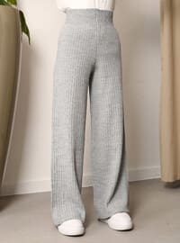 Grey - Knit Pants