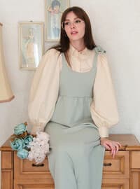 Mint Green - Skirt Overalls
