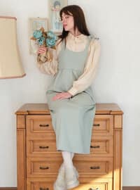Mint Green - Skirt Overalls