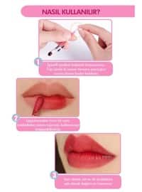 Disposable 24 Hours Lasting 5 Pcs Portable Stick Lipstick Cotton Swab Lip Glaze Rose Dried