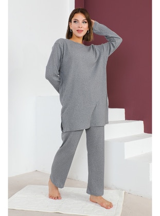 Grey - Plus Size Pyjamas - Maymara