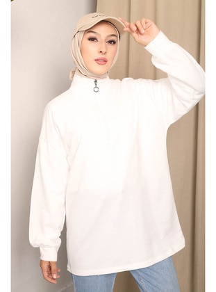 White - Sweat-shirt - İmaj Butik