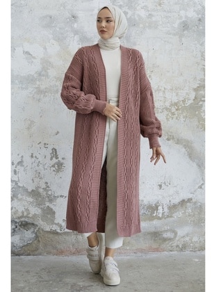 Powder Pink - Unlined - Knit Cardigan - InStyle