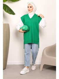 Green - Knit Sweater