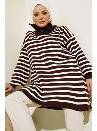 Brown - Knit Sweaters - Benguen