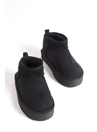 Black Suede - Boots - Moda Değirmeni