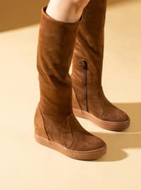 Tan Suede - Boots