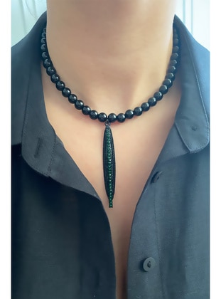 Black - Green - Necklace - Liveyn Design