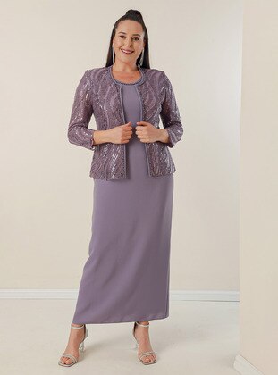 Lilac - Plus Size Suit - By Saygı