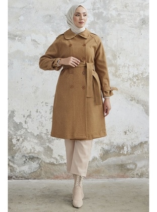 Camel - Fully Lined - Coat - InStyle