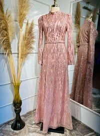 Powder Pink - Modest Evening Dress