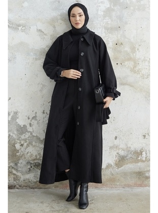 Black - Fully Lined - Coat - InStyle