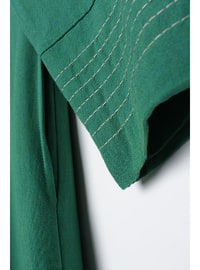 Green - Unlined - Crew neck - Abaya