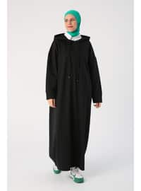 Black - Sweatheart Neckline - Modest Dress