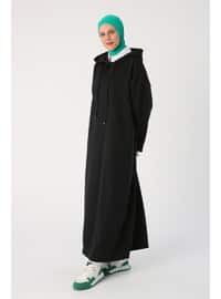 Black - Sweatheart Neckline - Modest Dress