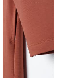 Brick Red - Sweatheart Neckline - Multi - Cardigan