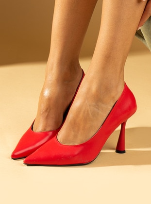Red - Heels - Pembe Potin