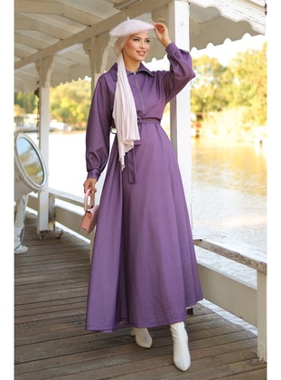 Purple - Modest Dress - Liz Butik