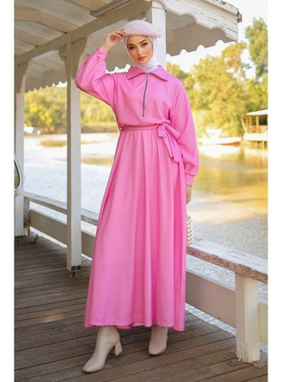 Pink - Modest Dress - Liz Butik