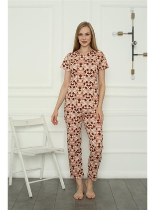 Milky Brown - Pyjama Set - Akbeniz