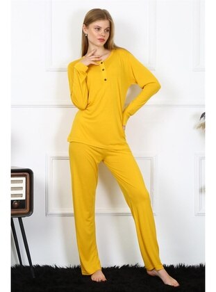 Yellow - Pyjama Set - Akbeniz