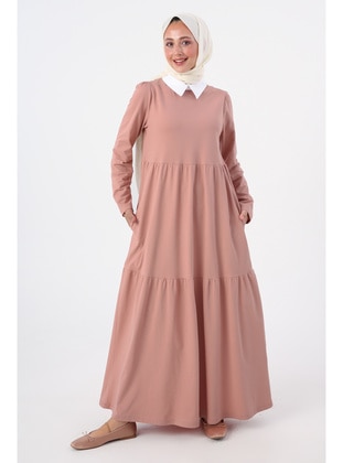 Powder Pink - Modest Dress - ALLDAY