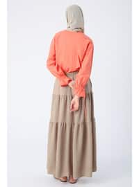 Camel - Unlined - Skirt