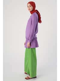 Purple - Crew neck - Tunic