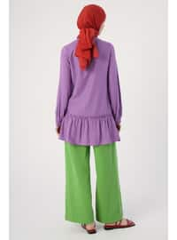 Purple - Crew neck - Tunic