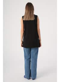 Black - Crew neck - Tunic