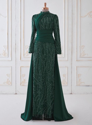 Emerald - Modest Evening Dress - Aslan Polat
