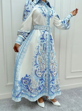 Turquoise - Modest Dress - WELLWAY SHOP