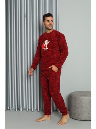 Red - Men`s Pyjama Sets - Akbeniz