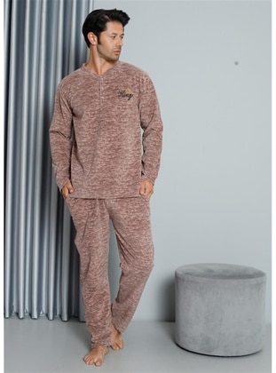 Milky Brown - Men`s Pyjama Sets - Akbeniz