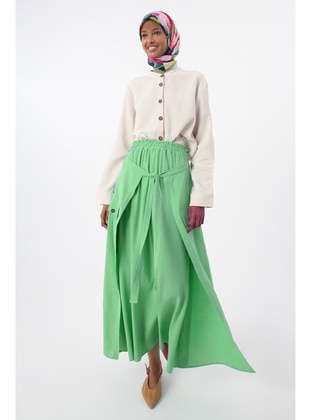 Green - Unlined - Skirt - ALLDAY