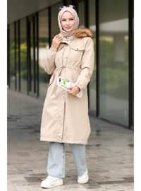 Stone Color - Puffer Jackets