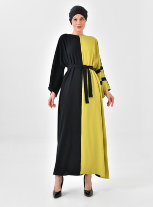 Mustard - Modest Dress - Filizzade