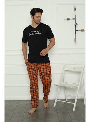 Black - Men`s Pyjama Sets - Akbeniz