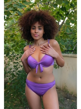 Purple - Bikini Set - Akbeniz