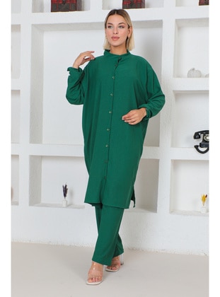 Green - Plus Size Tunic - Maymara