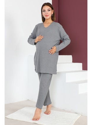 Grey - Maternity Pyjamas - Maymara