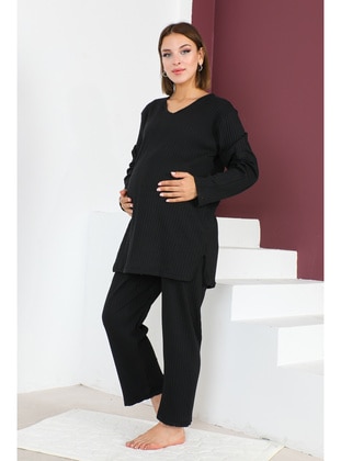 Black - Maternity Pyjamas - Maymara