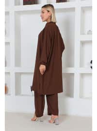 Brown - Plus Size Pants