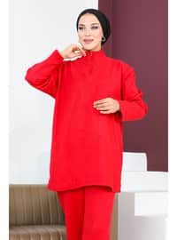 Red - Plus Size Suit