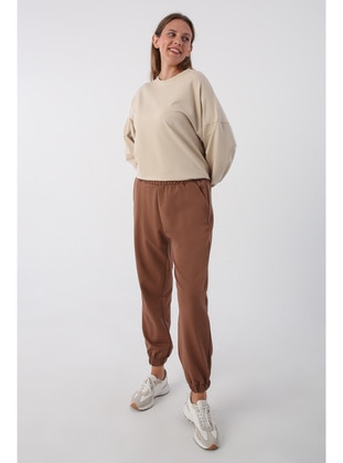 Brown - Tracksuit Bottom - ALLDAY