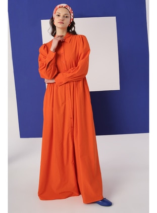 Orange - Modest Dress - ALLDAY