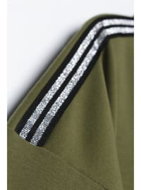 Khaki - Unlined - Hooded collar - Abaya