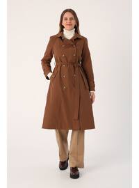 Brown - Fully Lined - Trench Coat