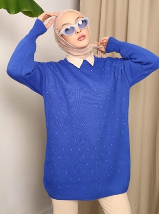 Saxe Blue - Knit Tunics - Vav